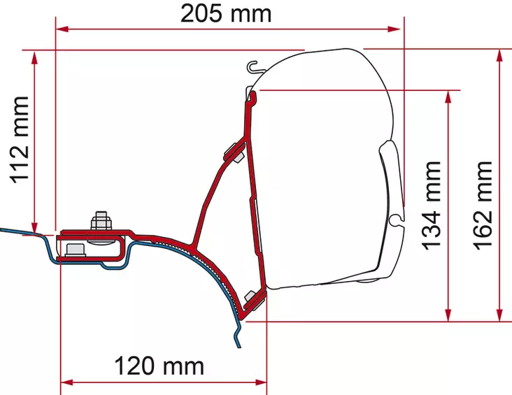 Fiamma markisadapter F45 VW T5/T6 - Tältillbehör - 8020112377 - 1