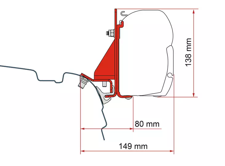 Fiamma markisadapter F45 VW T5/T6 - Tältillbehör - 8020112407 - 1