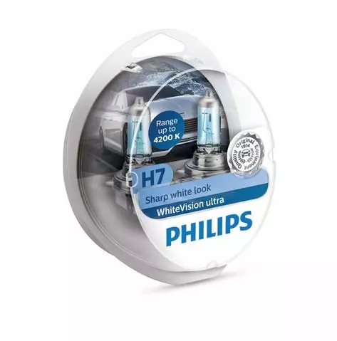 H7 halogenlampor White Vision Ultra 4200K, 12V - H7 Halogenlampor - 8020101177 - 1