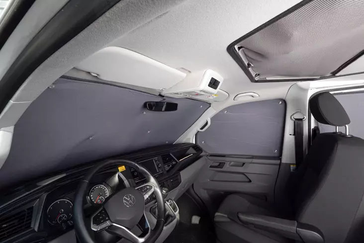 Mörkläggningsmatta Volkswagen Crafter >2017, Hytt, 3-delars set - Fönster- och värmeöverdrag - 8020112537 - 1