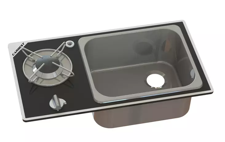 Spis-/diskkombination – 1 brännare med säkerhetsglas - Spisar - 8020112527 - 1