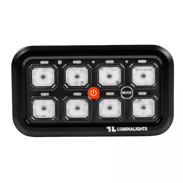Kontrollpanel Styrsystem, 8-knappar, med säkringslåda, BT, Fjärrkontroll - Blixtljusramper LED - 8020110507 - 4
