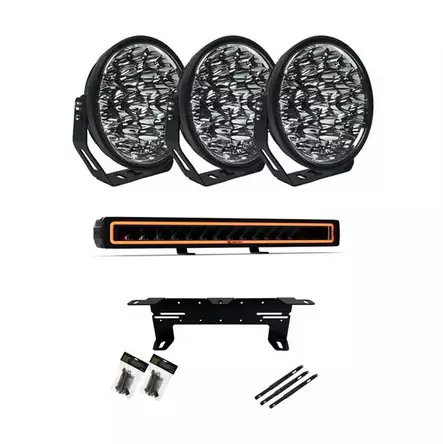 Extraljuspaket W9 DARK EDITION 3-Pack LuminaLights Edition - LED-extraljus - 8020120198 - 1