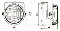 LED-varselljus serie 4LED, 12-24V - DRL varselljus - 3040120008 - 2