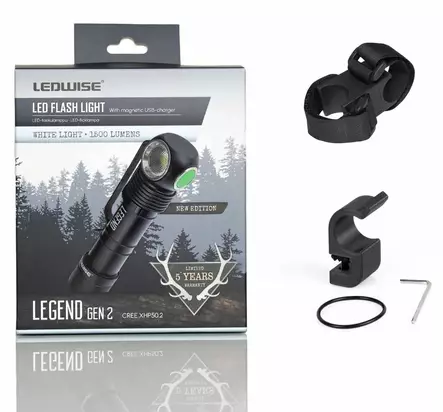Ledwise Legend Gen2 Vit + Hjälmfästeset - Hjälmlampor och hjälmfäste - 8020107868 - 1