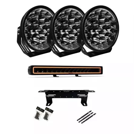Extraljuspaket W9 DARK EDITION 3-Pack LuminaLights Edition - LED-extraljus - 8020120198 - 2