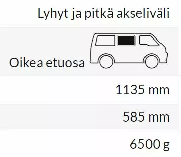 Carbest höger sidoruta VW T5/T6 2004- - Modellspecifika fönster - 8020109638 - 1