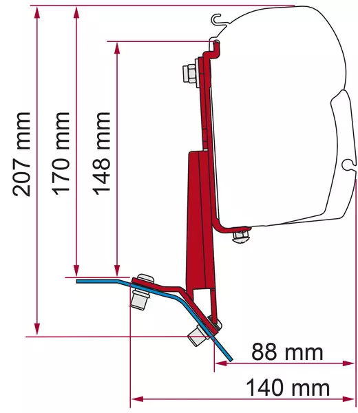 Fiamma markisadapter F45 Ford Custom - Tältillbehör - 8020112348 - 1