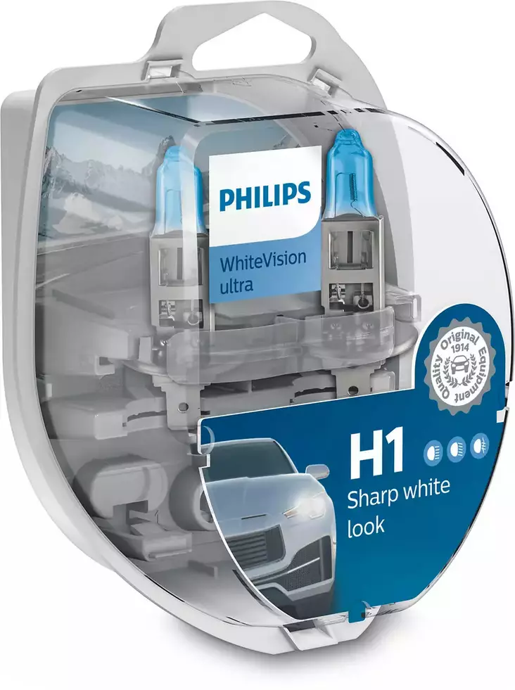 H1 halogen Lampor WhiteVision Ultra 3700K +60%, 60/ 55W, 12V - H1 Halogenlampor - 8020103518 - 1