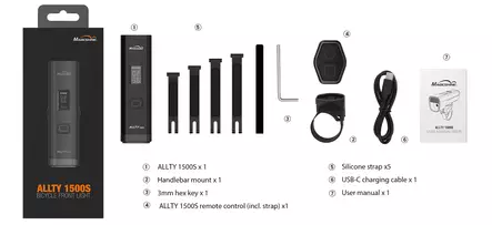 MAGICSHINE ALLTY 1500S cykellampa - Cykellampor fram - 8020120119 - 2