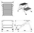 Hopfällbar tvåstegssteg - Köktillbehör - 8020120849 - 2