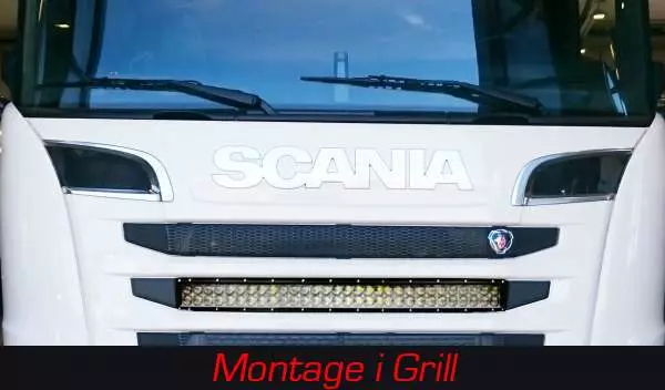 Scania R-Serie DSM LED-Ramp Giga med modellanpassat monteringsfäste för grill - Modellanpassat extraljus lastbil - 7000010199 - 1