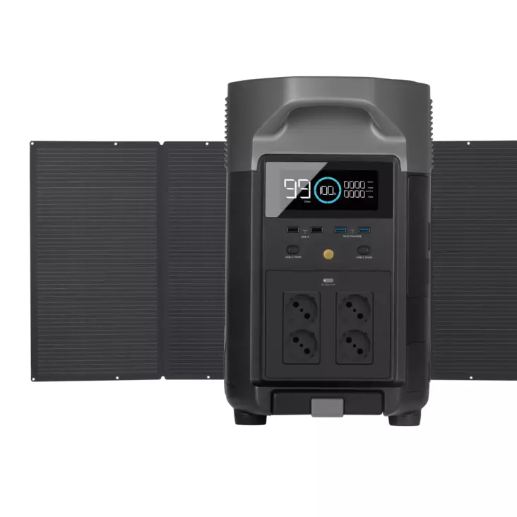 EcoFlow DELTA Pro + 1x 400W PSP - Powerstation med solpaneler - 8020107599 - 1