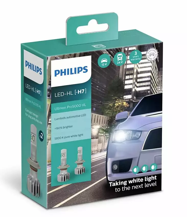 Philips H7 LED Ultinon Pro5000 HL - LED konverteringskit - 8020103539 - 1